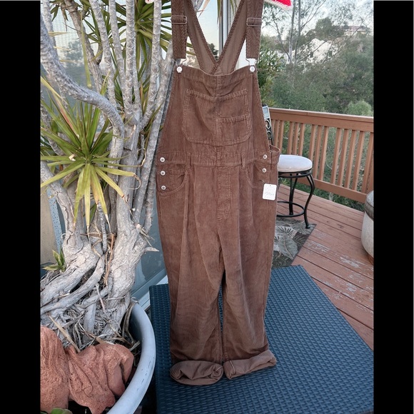 Free People Womens We The Free Ziggy Cord Overalls Size L - Picture 5 of 12